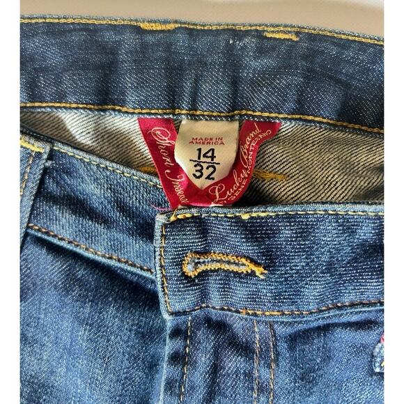 Lucky Brand Jeans Womens Size 14/32 Raw Hem Lola Boot Cut Fits 32x31 - Picture 2 of 7